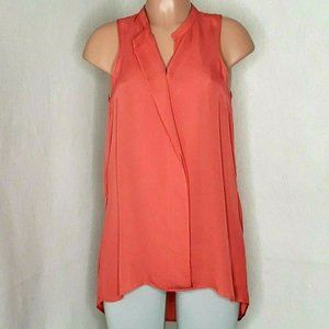 NWT Heather by Bordeaux Silk Placket Top